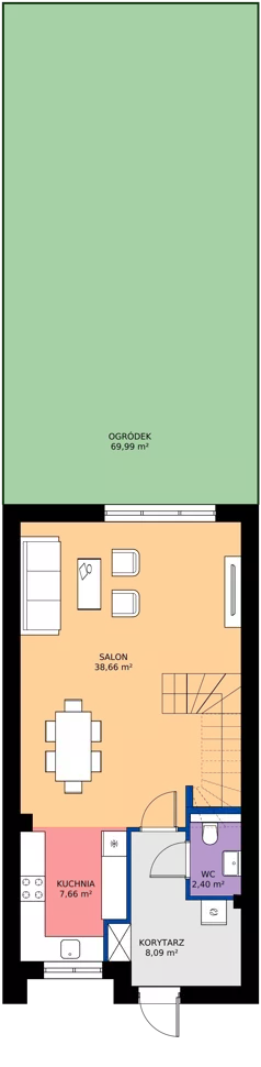 Dom 105,49 m², oferta nr 50, Zielone Komorowice III, Karwiany, ul. Zielona