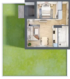 2 pokoje, mieszkanie 45,79 m², piętro 1, oferta nr 1_18, Ogrody Wiślane VI, Warszawa, Białołęka, Tarchomin, ul. Aluzyjna 12