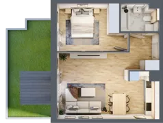 2 pokoje, mieszkanie 48,52 m², parter, oferta nr 2_2, Ogrody Wiślane VI, Warszawa, Białołęka, Tarchomin, ul. Aluzyjna 12