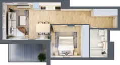 2 pokoje, mieszkanie 46,60 m², piętro 1, oferta nr 2_13, Ogrody Wiślane VI, Warszawa, Białołęka, Tarchomin, ul. Aluzyjna 12