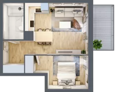 2 pokoje, mieszkanie 42,09 m², piętro 2, oferta nr 2_31, Ogrody Wiślane VI, Warszawa, Białołęka, Tarchomin, ul. Aluzyjna 12