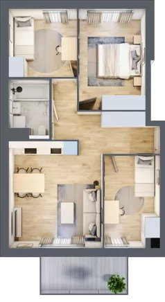 4 pokoje, mieszkanie 67,61 m², piętro 1, oferta nr 2_12, Ogrody Wiślane VI, Warszawa, Białołęka, Tarchomin, ul. Aluzyjna 12