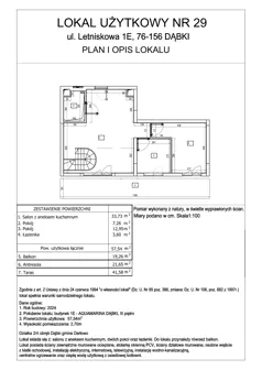 3 pokoje, lokal inwestycyjny 57,54 m², piętro 3, oferta nr 29, Aquamarina Dąbki, Dąbki, ul. Letniskowa 1
