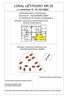 3 pokoje, lokal inwestycyjny 57,54 m², piętro 3, oferta nr 29, Aquamarina Dąbki, Dąbki, ul. Letniskowa 1