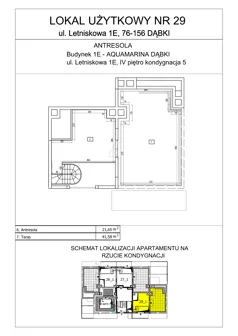 3 pokoje, lokal inwestycyjny 57,54 m², piętro 3, oferta nr 29, Aquamarina Dąbki, Dąbki, ul. Letniskowa 1