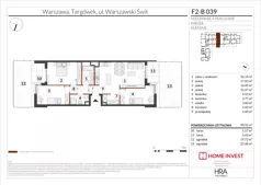 4 pokoje, mieszkanie 90,92 m², parter, oferta nr F2-B039, Warszawski Świt Etap XIV, Warszawa, Targówek, Bródno, ul. Warszawski Świt