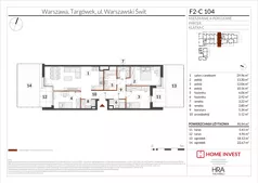 4 pokoje, mieszkanie 90,94 m², parter, oferta nr F2-C104, Warszawski Świt Etap XIV, Warszawa, Targówek, Bródno, ul. Warszawski Świt