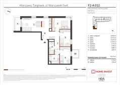 4 pokoje, mieszkanie 81,41 m², piętro 2, oferta nr F2-A012, Warszawski Świt Etap XIV, Warszawa, Targówek, Bródno, ul. Warszawski Świt