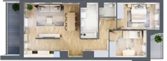 3 pokoje, mieszkanie 69,04 m², piętro 3, oferta nr A-B143, Warszawski Świt, Warszawa, Targówek, Bródno, ul. Warszawski Świt 5