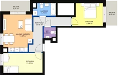 3 pokoje, mieszkanie 60,98 m², piętro 4, oferta nr C70, Apartamenty Oszmiańska II, Warszawa, Targówek, Targówek Mieszkaniowy, ul. Oszmiańska 20, 22