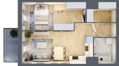 2 pokoje, mieszkanie 47,19 m², piętro 4, oferta nr C403, Enklawa Ursynów, Warszawa, Ursynów, Wyczółki, ul. Kłobucka 23A