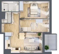 3 pokoje, mieszkanie 63,27 m², piętro 5, oferta nr C508, Enklawa Ursynów, Warszawa, Ursynów, Wyczółki, ul. Kłobucka 23A