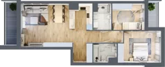 3 pokoje, mieszkanie 71,40 m², piętro 2, oferta nr B1, Warszawski Świt Etap VIII, Warszawa, Targówek, Bródno, ul. Warszawski Świt 5