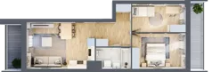 3 pokoje, mieszkanie 53,27 m², piętro 5, oferta nr B1, Warszawski Świt Etap VIII, Warszawa, Targówek, Bródno, ul. Warszawski Świt 5