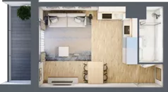 1 pokój, mieszkanie 29,76 m², piętro 5, oferta nr B1, Warszawski Świt Etap VIII, Warszawa, Targówek, Bródno, ul. Warszawski Świt 5
