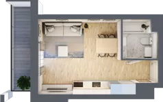 1 pokój, mieszkanie 27,66 m², piętro 6, oferta nr B1, Warszawski Świt Etap VIII, Warszawa, Targówek, Bródno, ul. Warszawski Świt 5