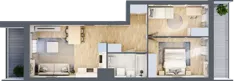 3 pokoje, mieszkanie 53,29 m², piętro 7, oferta nr B1, Warszawski Świt Etap VIII, Warszawa, Targówek, Bródno, ul. Warszawski Świt 5