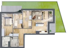 4 pokoje, mieszkanie 77,83 m², parter, oferta nr B2-B071, Warszawski Świt Etap IX, Warszawa, Targówek, Bródno, ul. Warszawski Świt 5