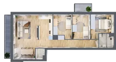 4 pokoje, mieszkanie 81,52 m², piętro 3, oferta nr B2-C129, Warszawski Świt Etap IX, Warszawa, Targówek, Bródno, ul. Warszawski Świt 5