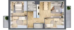 4 pokoje, mieszkanie 68,08 m², piętro 3, oferta nr B2-C133, Warszawski Świt Etap IX, Warszawa, Targówek, Bródno, ul. Warszawski Świt 5