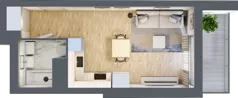 1 pokój, mieszkanie 27,97 m², piętro 7, oferta nr B2-A059, Warszawski Świt Etap IX, Warszawa, Targówek, Bródno, ul. Warszawski Świt 5