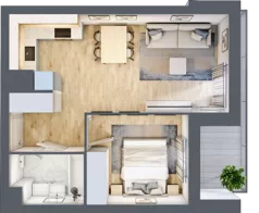 2 pokoje, mieszkanie 37,87 m², piętro 7, oferta nr B2-B111, Warszawski Świt Etap IX, Warszawa, Targówek, Bródno, ul. Warszawski Świt 5