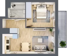 2 pokoje, mieszkanie 40,21 m², piętro 7, oferta nr B2-C149, Warszawski Świt Etap IX, Warszawa, Targówek, Bródno, ul. Warszawski Świt 5