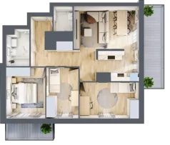 4 pokoje, mieszkanie 71,72 m², piętro 8, oferta nr B2-A066, Warszawski Świt Etap IX, Warszawa, Targówek, Bródno, ul. Warszawski Świt 5