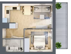 2 pokoje, mieszkanie 36,93 m², piętro 8, oferta nr B2-A070, Warszawski Świt Etap IX, Warszawa, Targówek, Bródno, ul. Warszawski Świt 5