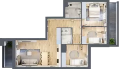 4 pokoje, mieszkanie 73,48 m², piętro 3, oferta nr E1-A022, Warszawski Świt Etap X, Warszawa, Targówek, Bródno, ul. Warszawski Świt