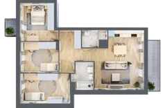 4 pokoje, mieszkanie 82,26 m², piętro 2, oferta nr E2-C130, Warszawski Świt Etap XI, Warszawa, Targówek, Bródno, ul. Warszawski Świt