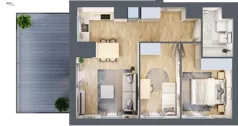 3 pokoje, mieszkanie 52,48 m², piętro 6, oferta nr E2-C145, Warszawski Świt Etap XI, Warszawa, Targówek, Bródno, ul. Warszawski Świt