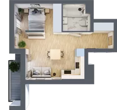1 pokój, mieszkanie 33,00 m², piętro 1, oferta nr E2-A007, Warszawski Świt Etap XI, Warszawa, Targówek, Bródno, ul. Warszawski Świt