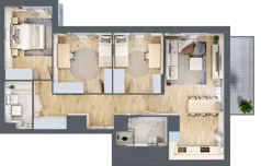 4 pokoje, mieszkanie 82,37 m², piętro 7, oferta nr E2-B115, Warszawski Świt Etap XI, Warszawa, Targówek, Bródno, ul. Warszawski Świt