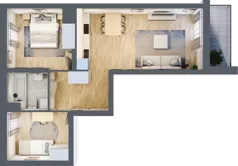 3 pokoje, mieszkanie 53,51 m², piętro 7, oferta nr E2-C146, Warszawski Świt Etap XI, Warszawa, Targówek, Bródno, ul. Warszawski Świt