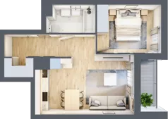 2 pokoje, mieszkanie 41,90 m², piętro 3, oferta nr E2-B080, Warszawski Świt Etap XI, Warszawa, Targówek, Bródno, ul. Warszawski Świt
