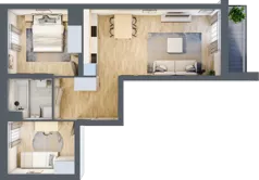 3 pokoje, mieszkanie 53,51 m², piętro 6, oferta nr E2-C143, Warszawski Świt Etap XI, Warszawa, Targówek, Bródno, ul. Warszawski Świt