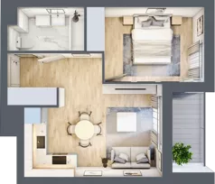 2 pokoje, mieszkanie 37,74 m², piętro 5, oferta nr E2-A044, Warszawski Świt Etap XI, Warszawa, Targówek, Bródno, ul. Warszawski Świt