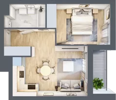 2 pokoje, mieszkanie 37,74 m², piętro 4, oferta nr E2-B086, Warszawski Świt Etap XI, Warszawa, Targówek, Bródno, ul. Warszawski Świt