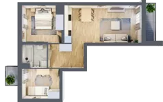 3 pokoje, mieszkanie 53,51 m², piętro 5, oferta nr E2-C139, Warszawski Świt Etap XI, Warszawa, Targówek, Bródno, ul. Warszawski Świt