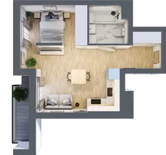 1 pokój, mieszkanie 33,00 m², piętro 4, oferta nr E2-A034, Warszawski Świt Etap XI, Warszawa, Targówek, Bródno, ul. Warszawski Świt