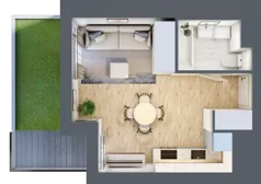 1 pokój, mieszkanie 25,82 m², parter, oferta nr E2-B058, Warszawski Świt Etap XI, Warszawa, Targówek, Bródno, ul. Warszawski Świt
