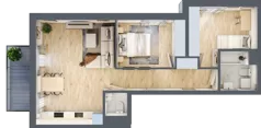3 pokoje, mieszkanie 59,98 m², piętro 1, oferta nr C80, Zakątek Włochy, Warszawa, Włochy, ul. Robotnicza 11/13