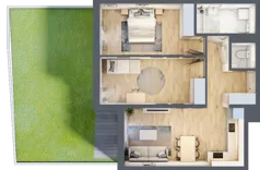 3 pokoje, mieszkanie 66,03 m², parter, oferta nr A10, Zakątek Włochy, Warszawa, Włochy, ul. Robotnicza 11/13