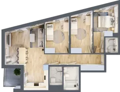 4 pokoje, mieszkanie 79,98 m², piętro 1, oferta nr A12, Zakątek Włochy, Warszawa, Włochy, ul. Robotnicza 11/13