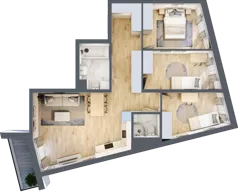 4 pokoje, mieszkanie 78,82 m², piętro 1, oferta nr A13, Zakątek Włochy, Warszawa, Włochy, ul. Robotnicza 11/13
