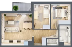 3 pokoje, mieszkanie 51,99 m², piętro 1, oferta nr C81, Zakątek Włochy, Warszawa, Włochy, ul. Robotnicza 11/13