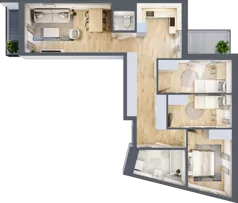 4 pokoje, mieszkanie 72,89 m², piętro 1, oferta nr C71, Zakątek Włochy, Warszawa, Włochy, ul. Robotnicza 11/13