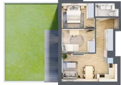 3 pokoje, mieszkanie 46,65 m², parter, oferta nr B48, Zakątek Włochy, Warszawa, Włochy, ul. Robotnicza 11/13