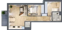 3 pokoje, mieszkanie 59,98 m², piętro 2, oferta nr C93, Zakątek Włochy, Warszawa, Włochy, ul. Robotnicza 11/13